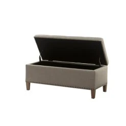 Promo 🤩 Madison Park Tessa Light Grey Tufted Top Soft Close Storage Bench 🔥 -Madison Park Sales unnamed file 1103