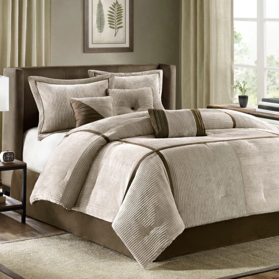 Cheap 𧨠Madison Park Houston Taupe 7-Piece Comforter Set β 4 Cheap 𧨠Madison Park Houston Taupe 7-Piece Comforter Set β - Image 2