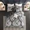 Outlet ❤️ Madison Park Marcella Printed 6 Piece Duvet Cover Set (Insert Excluded) Black 🥰 -Madison Park Sales unnamed file 1180