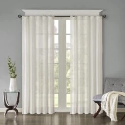 Buy ❤️ Madison Park Kaylee Solid Crushed Sheer Window Curtain Pair Spice ⭐ -Madison Park Sales unnamed file 1209