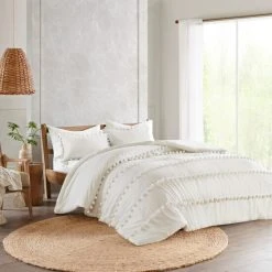 Cheap 👍 Madison Park Tracie Pom Pom Cotton Comforter Set Ivory ✔️ -Madison Park Sales unnamed file 1227