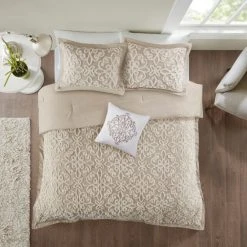 Best deal 🔥 Madison Park Sarah White Tufted Comforter 4 Piece Set Off White 🔔 -Madison Park Sales unnamed file 1238