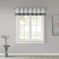 Brand new 🔥 Madison Park Infinity Polyoni Pintuck Window Valance Black 👏 -Madison Park Sales unnamed file 1288