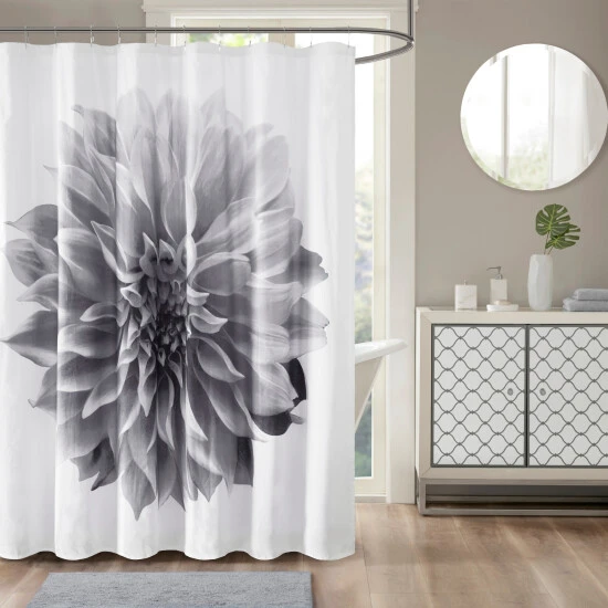 Buy ✔️ Madison Park Quinn Printed Floral Cotton Shower Curtain Aqua ⭐ 8 Buy ✔️ Madison Park Quinn Printed Floral Cotton Shower Curtain Aqua ⭐ - Image 6