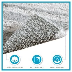 Outlet 🛒 Madison Park Spa Cotton Reversible Bath Rug Blue 😉 -Madison Park Sales unnamed file 1371