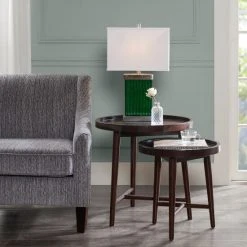 Buy 👏 Madison Park Intersect Ebony Nesting Tables (Set Of 2) ⌛