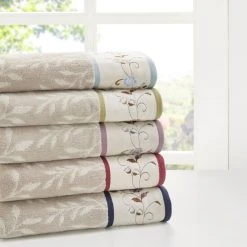 Flash Sale 🔔 Madison Park Belle Embroidered Cotton Jacquard 6-piece Towel Set 🧨