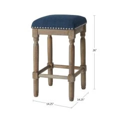 Promo 🎉 Madison Park Kagen Navy Stool (Set Of 2) 👏 -Madison Park Sales unnamed file 1477