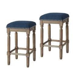 Promo 🎉 Madison Park Kagen Navy Stool (Set Of 2) 👏 -Madison Park Sales unnamed file 1478