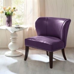 Cheap π€© Madison Park Sheldon Purple Armless Accent Chair π―