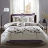 Cheapest 🎁 Madison Park Isabella Grey And Purple 8 Piece Cotton Comforter Set ❤️ -Madison Park Sales unnamed file 1698