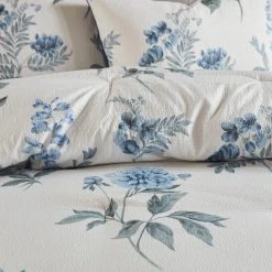 Promo ⌛ Madison Park Monah Blue 7 Piece Printed Seersucker Comforter Set With Throw Blanket ❤️ -Madison Park Sales unnamed file 1768