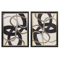 Flash Sale 💯 Madison Park Moving Midas Black Abstract Gold Foil Framed Canvas 2 Piece Set 😀 -Madison Park Sales unnamed file 194