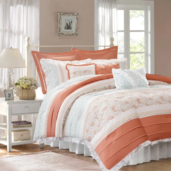 Coupon β Madison Park Vanessa 9 Piece Cotton Percale Comforter Set Coral π 9 Coupon β Madison Park Vanessa 9 Piece Cotton Percale Comforter Set Coral π - Image 7