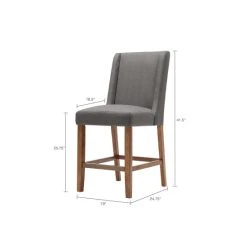 Coupon 🎁 Madison Park Victor Grey Wing Counter Stool - 19"w X 24.75"d X 41.5"h 👍 -Madison Park Sales unnamed file 2105