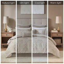 New 🤩 Madison Park Maisie Khaki 12 Piece Jacquard Complete Bed Set 👏 -Madison Park Sales unnamed file 2113