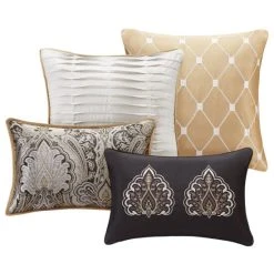 Deals ✔️ Madison Park Essentials Christine Black 24-Piece Room In A Bag-Window Panels & Sheet Set Included 🎉 -Madison Park Sales unnamed file 2131