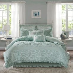 Best deal 🔔 Madison Park Heidi Quilted Cotton Comforter Set Seafoam 👏