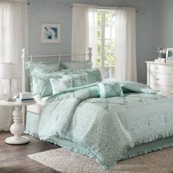 Best deal 🔔 Madison Park Heidi Quilted Cotton Comforter Set Seafoam 👏 -Madison Park Sales unnamed file 2164