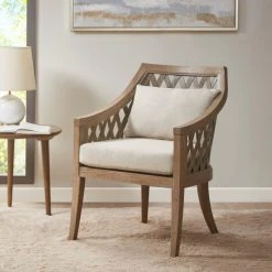 Promo β€οΈ Madison Park Kendra Natural Accent Chair π₯