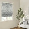 Cheapest 😀 Madison Park Tatum Printed Ogee Texture Light Filtering Cordless Roman Shade White 😉 -Madison Park Sales unnamed file 2225