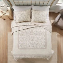 New 👍 Madison Park Kellen Reversible Cotton Coverlet Set Cream/blush 🤩 -Madison Park Sales unnamed file 2243