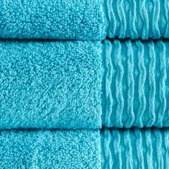 Wholesale 🎉 Madison Park Aer Jacquard Wavy Border Zero Twist Antimicrobial Cotton Towel Set White 😍 -Madison Park Sales unnamed file 2252