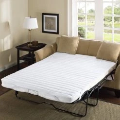 Brand new 🧨 Madison Park Essentials Delta Ultra-Soft Microfiber Waterproof Sofa Bed Mattress Pad - White 🔔