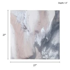 Budget 🎁 Madison Park Bliss Blush Abstract Gel 🧥 Coat Canvas With Silver Foil Embellishment ✔️ -Madison Park Sales unnamed file 2466