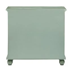 New 👏 Madison Park Scripta Green Bun Foot 3-drawer Chest 😀 -Madison Park Sales unnamed file 2541