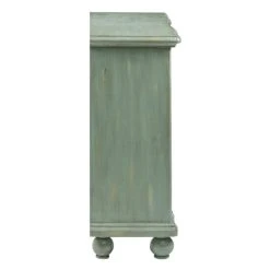 New 👏 Madison Park Scripta Green Bun Foot 3-drawer Chest 😀 -Madison Park Sales unnamed file 2542