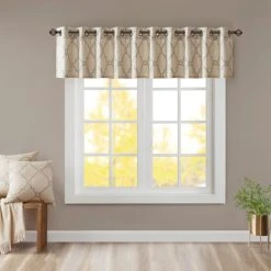 Buy π Madison Park Westmont Fretwork Print Grommet Window Valance - 50x18" Beige π 18 Buy π Madison Park Westmont Fretwork Print Grommet Window Valance - 50x18" Beige π -Madison Park Sales unnamed file 2577