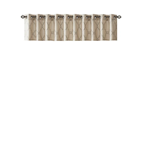 Buy π Madison Park Westmont Fretwork Print Grommet Window Valance - 50x18" Beige π 11 Buy π Madison Park Westmont Fretwork Print Grommet Window Valance - 50x18" Beige π - Image 9