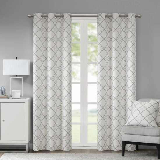 Wholesale β¨ Madison Park Jax Cotton Printed Curtain Panel Pair Grey π 4 Wholesale β¨ Madison Park Jax Cotton Printed Curtain Panel Pair Grey π - Image 2