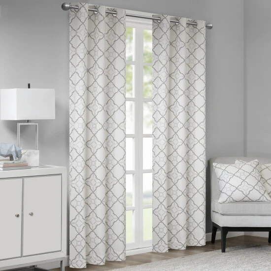 Wholesale β¨ Madison Park Jax Cotton Printed Curtain Panel Pair Grey π 6 Wholesale β¨ Madison Park Jax Cotton Printed Curtain Panel Pair Grey π - Image 4