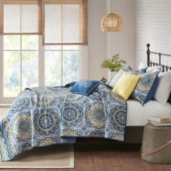 New 👍 Madison Park Moraga Blue Boho Coverlet Set 👏 -Madison Park Sales unnamed file 2699