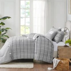 Top 10 ❤️ Madison Park Elm Gray 5 Piece Faux Linen Jacquard Comforter Set 😀 -Madison Park Sales unnamed file 2740