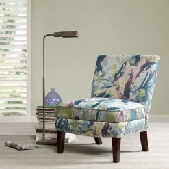 Cheap π₯ Madison Park Alex Artistic Print Armless Slipper Accent Chair Blue Multi β¨
