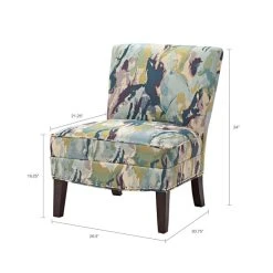 Cheap 🔥 Madison Park Alex Artistic Print Armless Slipper Accent Chair Blue Multi ✨ -Madison Park Sales unnamed file 2838