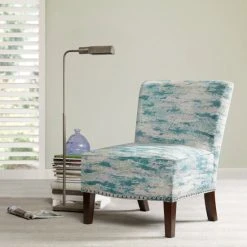 Cheap 🔥 Madison Park Alex Artistic Print Armless Slipper Accent Chair Blue Multi ✨ -Madison Park Sales unnamed file 2839