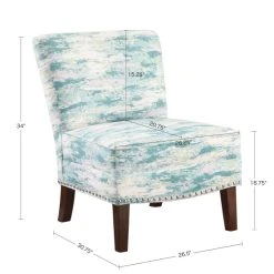 Cheap 🔥 Madison Park Alex Artistic Print Armless Slipper Accent Chair Blue Multi ✨ -Madison Park Sales unnamed file 2840