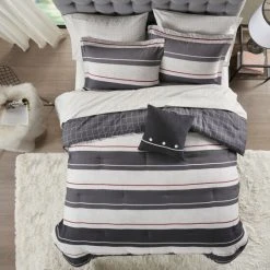 Best deal 🥰 Madison Park Essentials Lydon Gray/Charcoal Reversible Complete Bedding Set 🌟 -Madison Park Sales unnamed file 2849