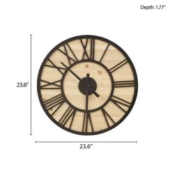 Promo 😉 Madison Park Mason Wall Clock Natural/black 😍 -Madison Park Sales unnamed file 2880