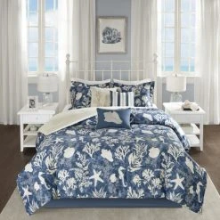 Budget 👏 Madison Park Chatham Blue 7-piece Cotton Sateen Comforter Set ❤️ -Madison Park Sales unnamed file 2934