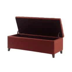 Flash Sale 💯 Madison Park Sasha Rust Red Tufted Top Storage Bench 😍 -Madison Park Sales unnamed file 2959