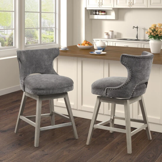 Best Pirce π Madison Park Janet 360 Degree Swivel Counter Stool Light Grey π 12 Best Pirce π Madison Park Janet 360 Degree Swivel Counter Stool Light Grey π - Image 10