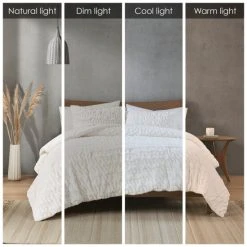 Best deal ✨ Madison Park Dakota Ruched Faux Fur Down Alternative Comforter Set Ivory 🌟 -Madison Park Sales unnamed file 2986