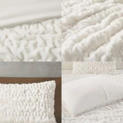 Best deal ✨ Madison Park Dakota Ruched Faux Fur Down Alternative Comforter Set Ivory 🌟 -Madison Park Sales unnamed file 2989
