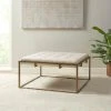 Coupon 😉 Madison Park Orrell Ivory Square Shape Tufted Upholstered Metal Base Ottoman/Coffee Table 🔥 -Madison Park Sales unnamed file 2999