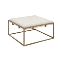 Coupon 😉 Madison Park Orrell Ivory Square Shape Tufted Upholstered Metal Base Ottoman/Coffee Table 🔥 -Madison Park Sales unnamed file 3001